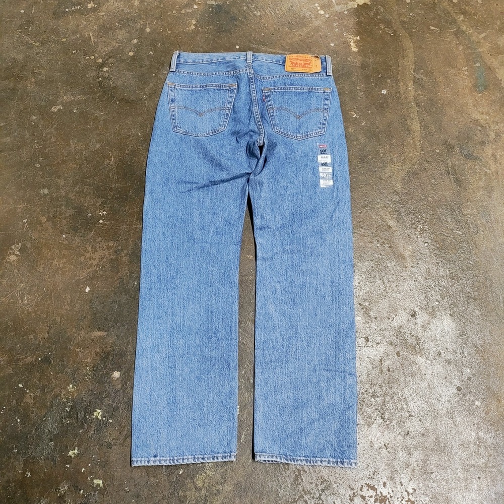NEW Levi's 501 Button Fly Jeans 33x30 Mens Straight Leg Cotton Red Tab Denim